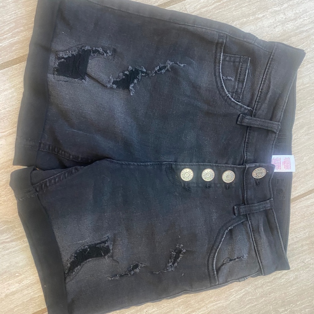 Black Jean Shorts